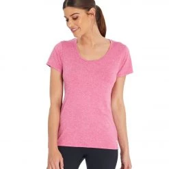 Marika Valery Yoga Tee Heather Pink Yarrow