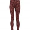 Balance Collection Contender Lux Printed Yoga Leggings Oxblood Leopard Oil