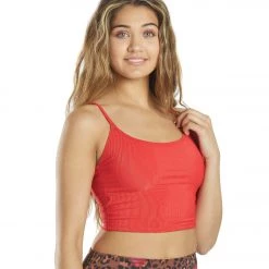 Onzie Belle Cami Yoga Crop Red Rib