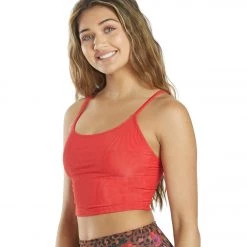 Onzie Belle Cami Yoga Crop Red Rib 13 Onzie Belle Cami Yoga Crop Red Rib