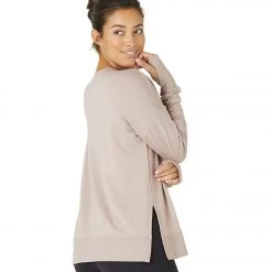 Glyder Lounge Long Sleeve Tee Adobe Rose CLOTHING