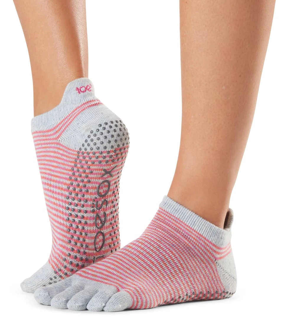 Toesox Low Rise Full-Toe Yoga Grip Socks Hola CLOTHING 3 Toesox Low Rise Full-Toe Yoga Grip Socks Hola CLOTHING