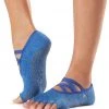 Toesox Elle Half-Toe Yoga Grip Socks Azure