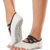 Toesox Elle Half-Toe Yoga Grip Socks Feliz 2 Toesox Elle Half-Toe Yoga Grip Socks Feliz