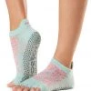 CLOTHING Toesox Low Rise Half-Toe Yoga Grip Socks Playa Stripe 2 CLOTHING Toesox Low Rise Half-Toe Yoga Grip Socks Playa Stripe