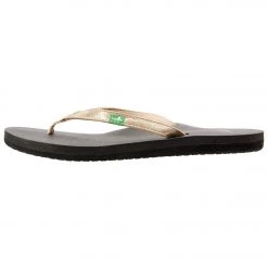 Sanuk Women's Yoga Joy Metallic Flip Flop Champagne