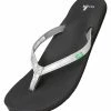 Sanuk Women's Yoga Joy Metallic Flip Flop Silver