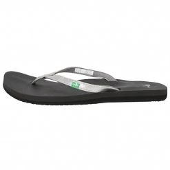 Sanuk Women's Yoga Joy Metallic Flip Flop Silver