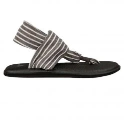 ACCESSORIES Sanuk Yoga Sling 2 Prints Sandal Charcoal/Natural Stripes