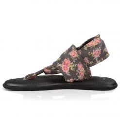 Sanuk Yoga Sling 2 Prints Sandal Charcoal Floral ACCESSORIES