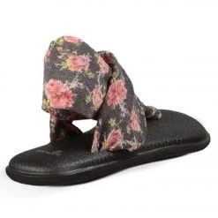 Sanuk Yoga Sling 2 Prints Sandal Charcoal Floral ACCESSORIES