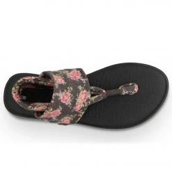 Sanuk Yoga Sling 2 Prints Sandal Charcoal Floral ACCESSORIES