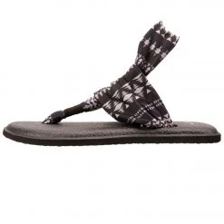 Sanuk Women's Yoga Sling 2 Prints Sandal Black/Natural Koa Tribal