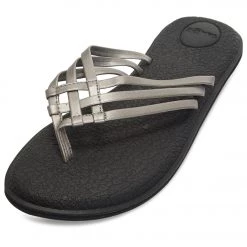 Sanuk Women's Yoga Salty Metallic Sandal Pewter ACCESSORIES