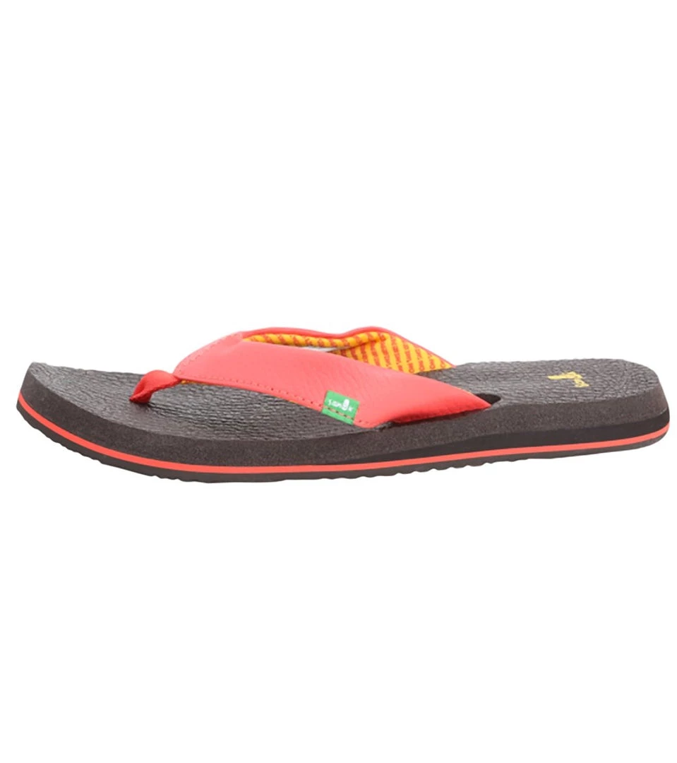 Sanuk Women's Yoga Mat Flip Flop Coral 5 Sanuk Women's Yoga Mat Flip Flop Coral