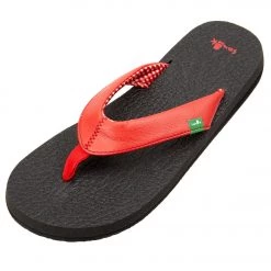 ACCESSORIES Sanuk Women's Yoga Mat Flip Flop Bright Red
