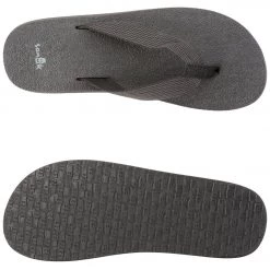 Sanuk Women's Yoga Mat Webbing Flip Flop Black/Black