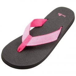 ACCESSORIES Sanuk Women's Yoga Mat Webbing Flip Flop Fuchsia/White
