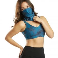Everyday Yoga Tie Dye Convertible Face Covering Indigo CLOTHING