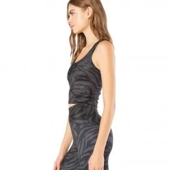 Beyond Yoga Lux First Class Cropped Yoga Tank Black Tiger Stripe CLOTHING 10 Beyond Yoga Lux First Class Cropped Yoga Tank Black Tiger Stripe CLOTHING