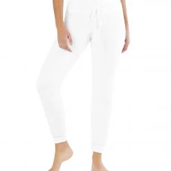 Beyond Yoga Cozy Fleece Lounge Around Midi Joggers White