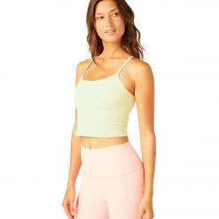 Beyond Yoga Spacedye Slim Racerback Cropped Tank Sunbeam-Earthy Ecru