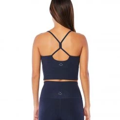 NEW ARRIVALS Beyond Yoga Spacedye Slim Racerback Cropped Tank Nocturnal Navy