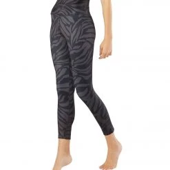 Beyond Yoga Lux High Waisted 7/8 Yoga Leggings Black Tiger Stripe CLOTHING