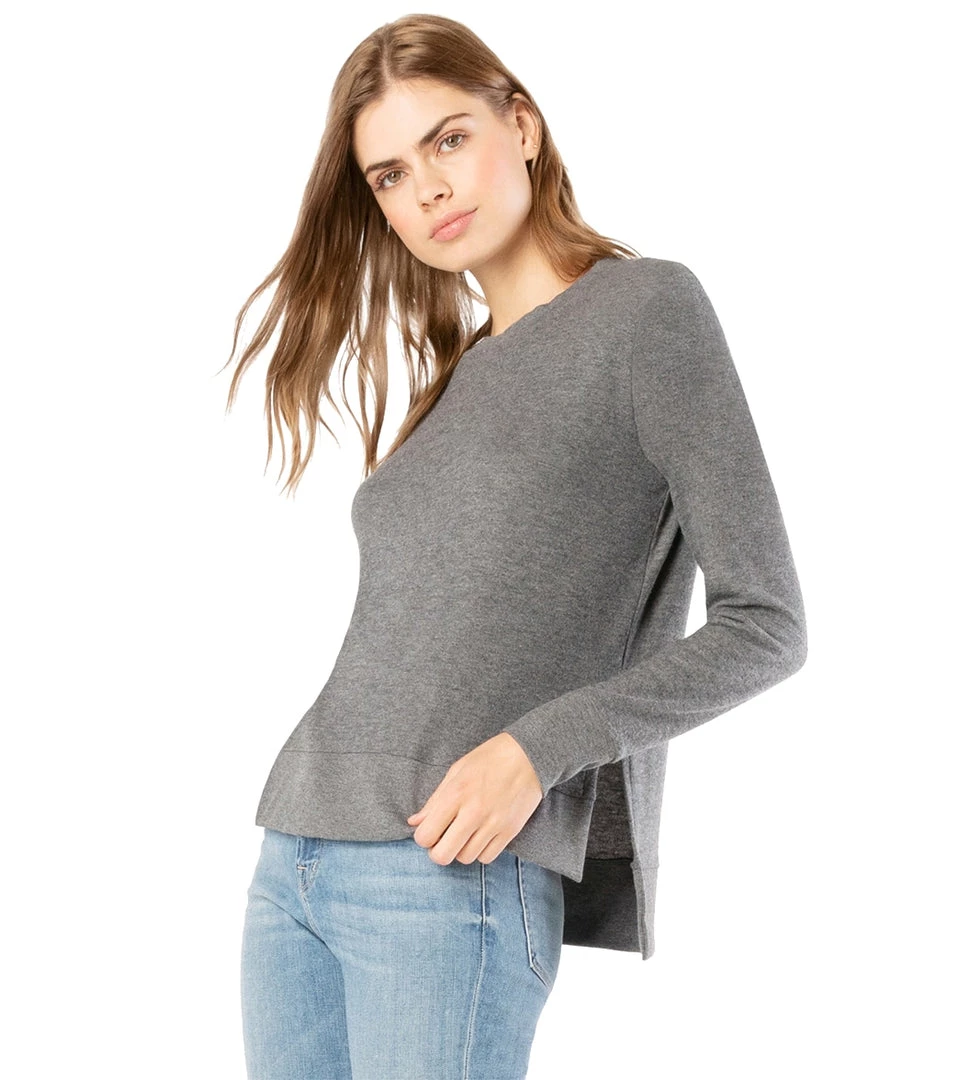 CLOTHING Beyond Yoga Just Chillin Long Sleeve Pullover Mid Heather Gray 6 CLOTHING Beyond Yoga Just Chillin Long Sleeve Pullover Mid Heather Gray