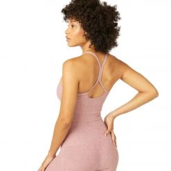 Beyond Yoga Spacedye Slim Racerback Cropped Tank Blush Blooms-Pink Haze NEW ARRIVALS
