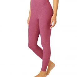Beyond Yoga Spacedye High Waisted Caught In The Midi 7/8 Yoga Leggings Desert Berry-Blush Blooms