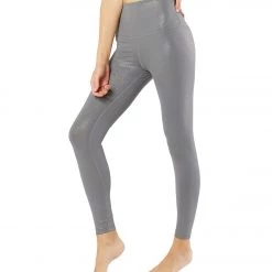 Beyond Yoga Twinkle High Waisted 7/8 Yoga Leggings Stone Gray Gunmetal Twinkle