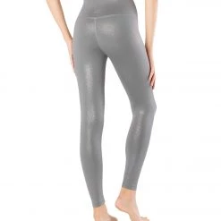 Beyond Yoga Twinkle High Waisted 7/8 Yoga Leggings Stone Gray Gunmetal Twinkle