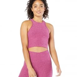 Beyond Yoga Spacedye Studio Cropped Yoga Tank Desert Berry-Blush Blooms