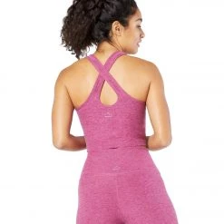 Beyond Yoga Spacedye Studio Cropped Yoga Tank Desert Berry-Blush Blooms