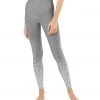 Beyond Yoga Sportflex Alloy Ombre High Waisted Midi Yoga Leggings Stone Gray Silver Dizzy Speckle