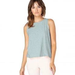 Beyond Yoga Featherweight Spacedye Balanced Muscle Yoga Tank Sage Brush-Agave Green