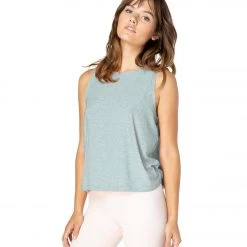 Beyond Yoga Featherweight Spacedye Balanced Muscle Yoga Tank Sage Brush-Agave Green