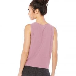 Beyond Yoga Featherweight Spacedye Balanced Muscle Yoga Tank Blush Blooms-Pink Haze