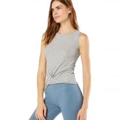 Beyond Yoga Featherweight Spacedye Crossroads Yoga Tank Silver Mist