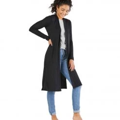 CLOTHING Beyond Yoga High Slits Long Duster Black 9 CLOTHING Beyond Yoga High Slits Long Duster Black