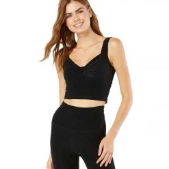 Beyond Yoga Spacedye Don't Get Twisted Cropped Yoga Tank Darkest Night