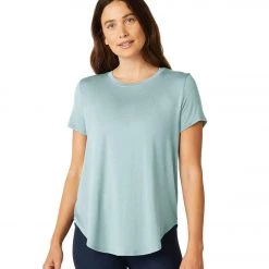 Beyond Yoga Featherweight Spacedye On The Down Low Yoga Tee Sagebrush Agave Green NEW ARRIVALS