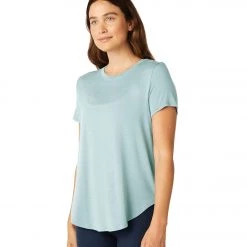 Beyond Yoga Featherweight Spacedye On The Down Low Yoga Tee Sagebrush Agave Green NEW ARRIVALS