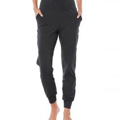 Beyond Yoga Heather Rib Midi Joggers Black Heather