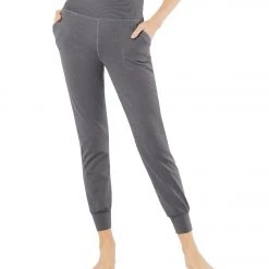 CLOTHING Beyond Yoga Heather Rib Midi Joggers Gray Heather