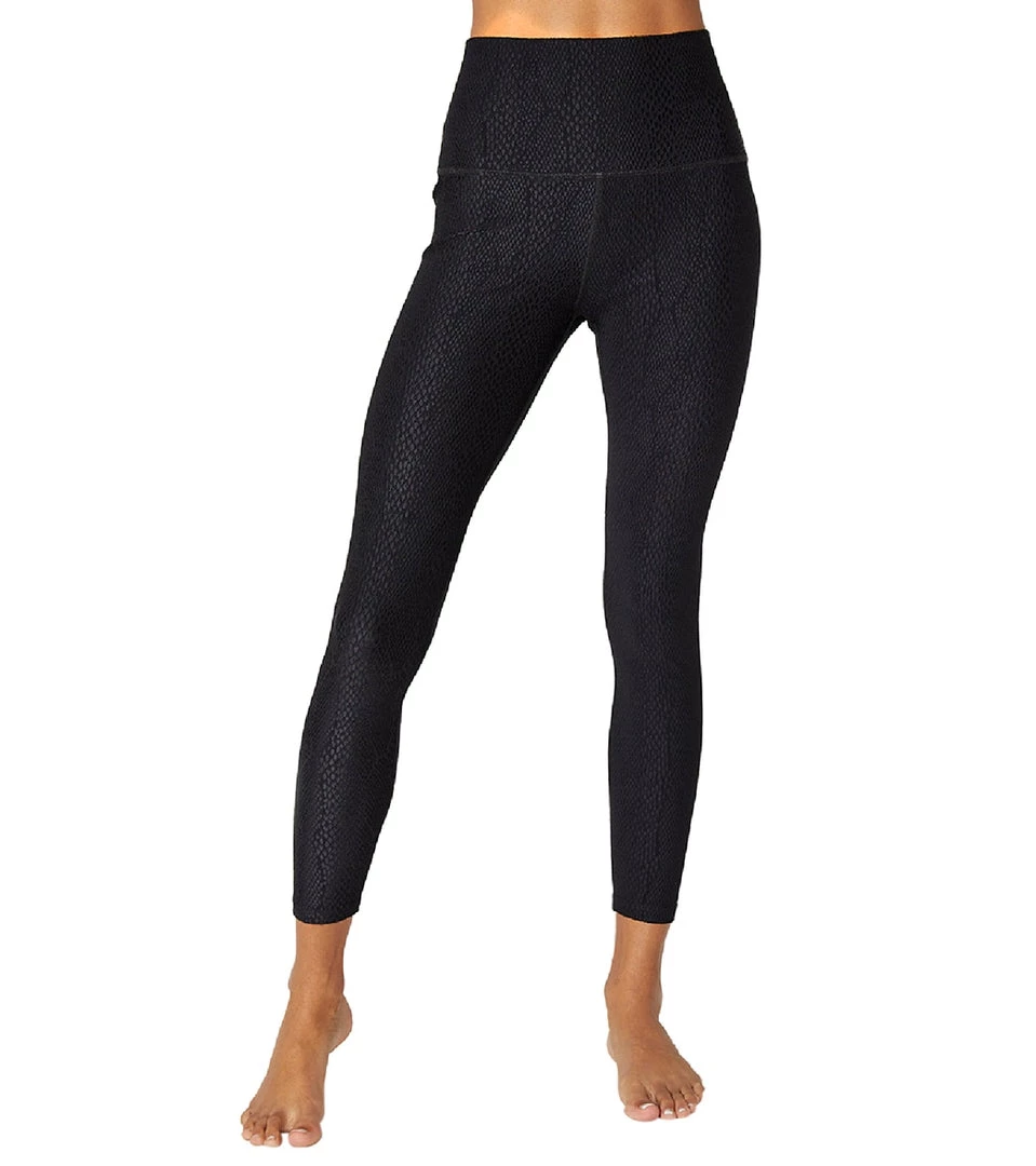 CLOTHING Beyond Yoga Snake Jacquard High Waisted 7/8 Yoga Leggings Black 10 CLOTHING Beyond Yoga Snake Jacquard High Waisted 7/8 Yoga Leggings Black
