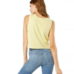 Beyond Yoga Jersey Don't Distress Balance Cropped Yoga Tank Sunbeam Garment Dye CLOTHING