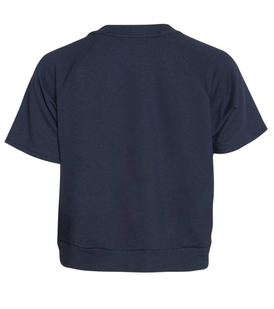 Beyond Yoga Cozy Fleece Solid Choice Short Sleeve Pullover Nocturnal Navy CLOTHING 8 Beyond Yoga Cozy Fleece Solid Choice Short Sleeve Pullover Nocturnal Navy CLOTHING