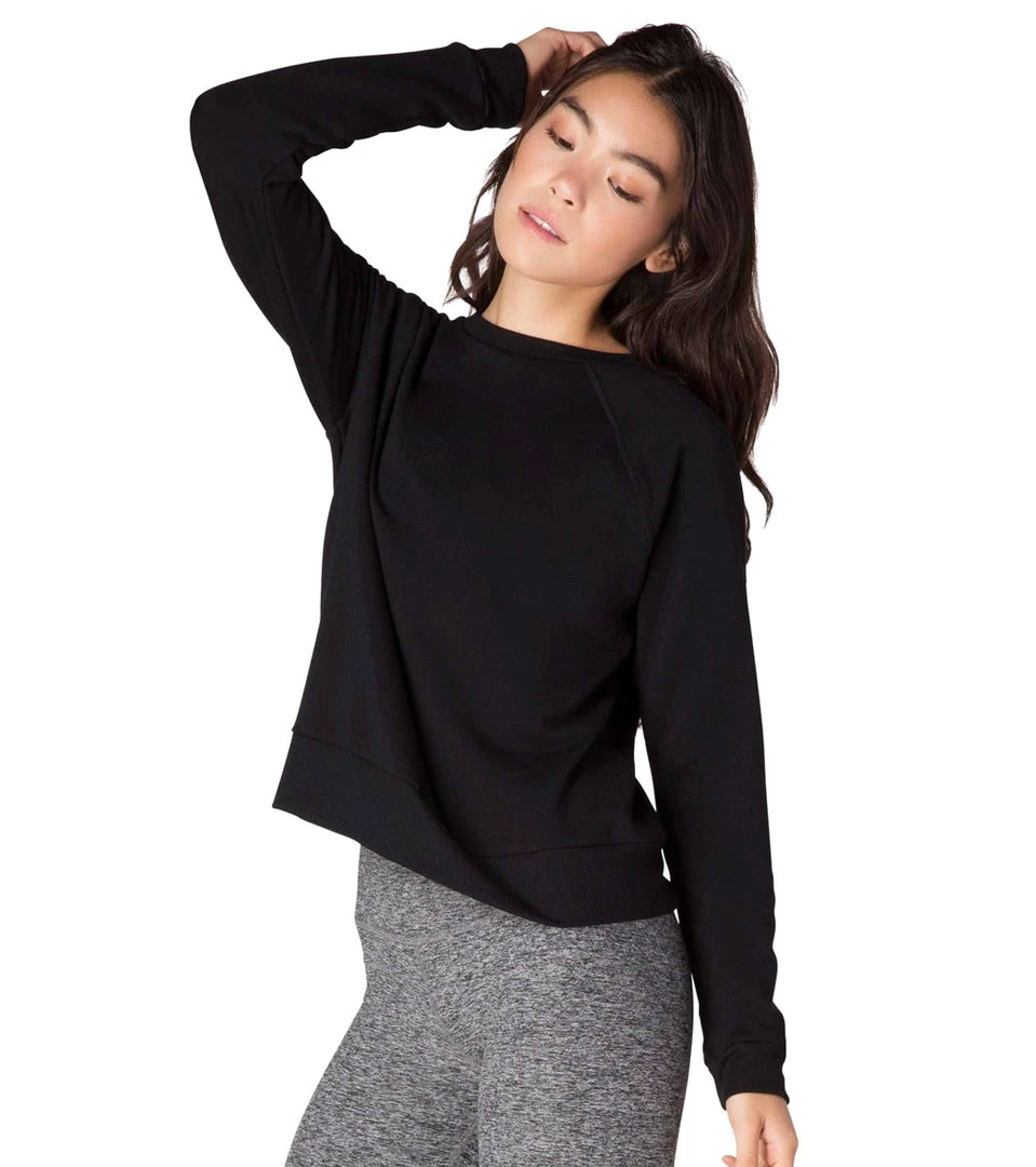 Beyond Yoga Favorite Raglan Crew After Yoga Pullover Black 3 Beyond Yoga Favorite Raglan Crew After Yoga Pullover Black